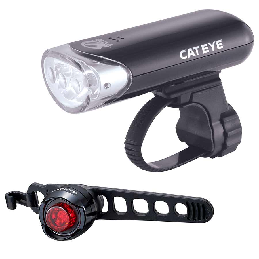 CatEye HL-EL135 front + Orb rear