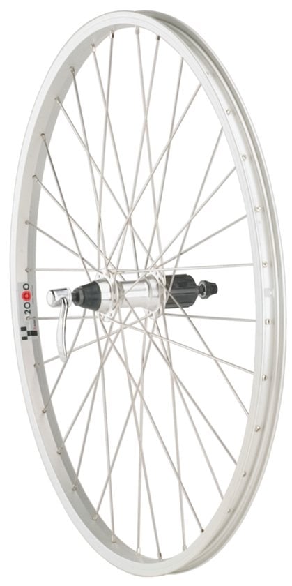 Wheel Front Wheel Shop 700C 36H Silver Alloy Single Wall Alex X101 Formula FM-21 Nutted Axle Hub