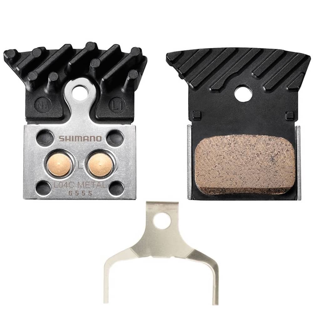 Brake Pads Shimano Metal  (L04C) w/Fin & Spring