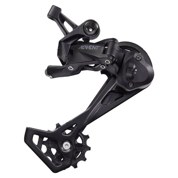 microSHIFT ADVENT Rear Derailleur - 9 Speed, Medium Cage, Black, With Clutch