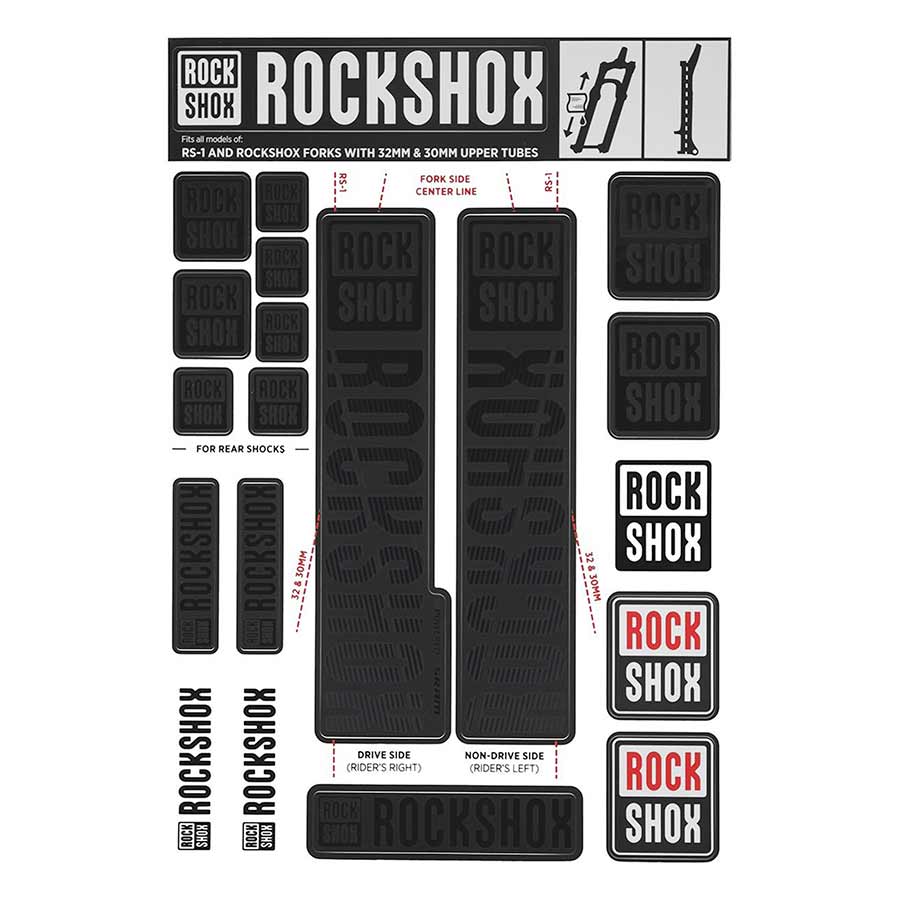 RockShox 30/32mm Decal Kit