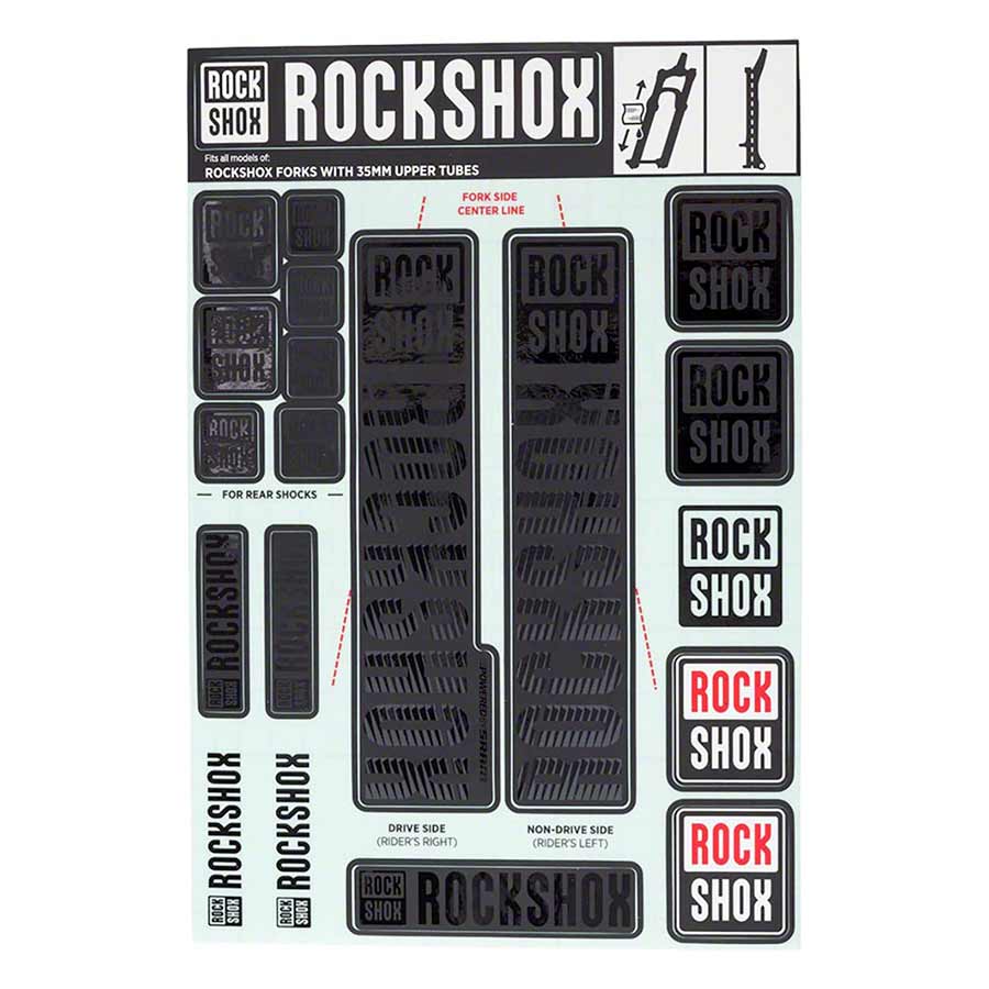 RockShox 35mm Decal Kit - MY18