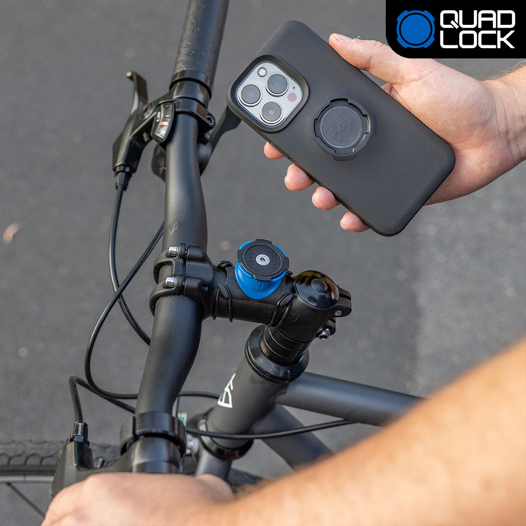 Quad Lock Stem/Handlebar Bike Mount Black/Blue