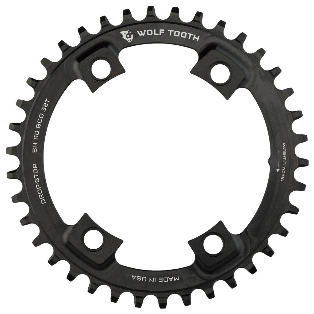 Chainring Wolf Tooth 38T 4-Bolt 110BCD Black