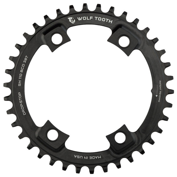 Chainring Wolf Tooth 38T 4-Bolt 110BCD Black