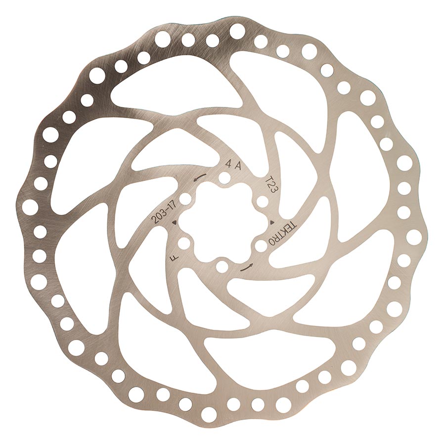 Disc Brake Rotor Tektro TR203-17 203mm 6-Bolt 2.3mm Thickness Silver