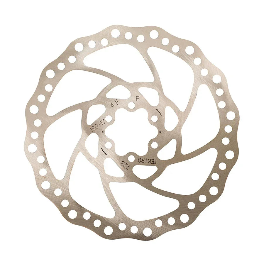 Disc Brake Rotor Tektro TR180-17 180mm 6-Bolt 2.3mm Thickness Silver