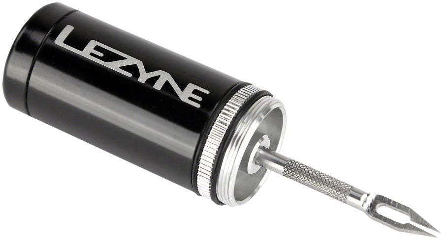 Tubless Repair Kit Lezyne includes alloy tool and 5 plugs