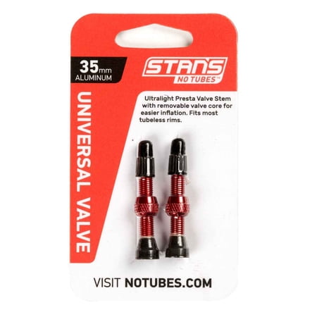 Valve Stem Stan's Alloy 35mm Universal - Red (Pair)